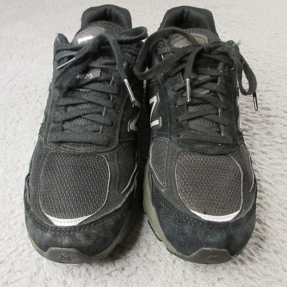 New‎ Balance Womens 990v5 Sneaker Shoes size 9.5 B Black Suede w990bk5 - Picture 3 of 12